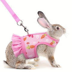 Comfortable Breathable Rabbit Harness Leash - Rabbit Vest & Breathable Leash Set