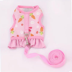 Comfortable Breathable Rabbit Harness Leash - Rabbit Vest & Breathable Leash Set