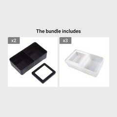 Double Bowl Reptile Feeder for Lizards Turtles Geckos