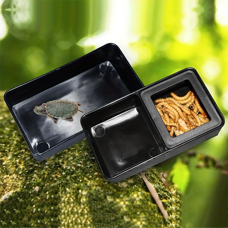 Double Bowl Reptile Feeder for Lizards Turtles Geckos