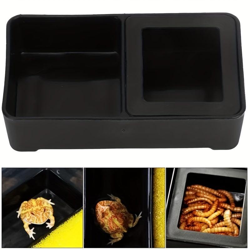 Double Bowl Reptile Feeder for Lizards Turtles Geckos