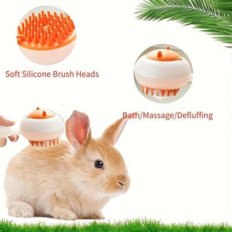 Rabbit Silicone Massage Comb Grooming Tool