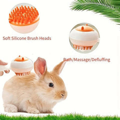 Rabbit Silicone Massage Comb Grooming Tool
