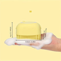 Pet Bath Brush & Shampoo Dispenser for Dogs & Cats Grooming Tool