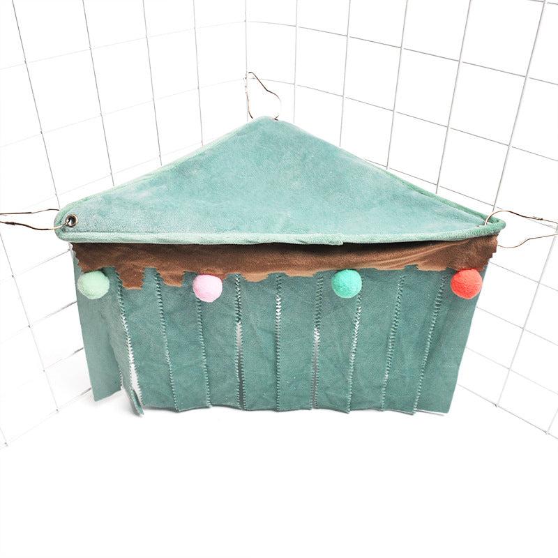 Small Animal Fleece Forest Hideaway Hammock Cage Decoration