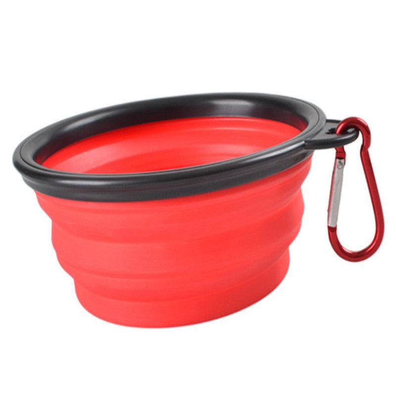 Portable Expandable Silicone Pet Travel Bowl for Rabbit Random