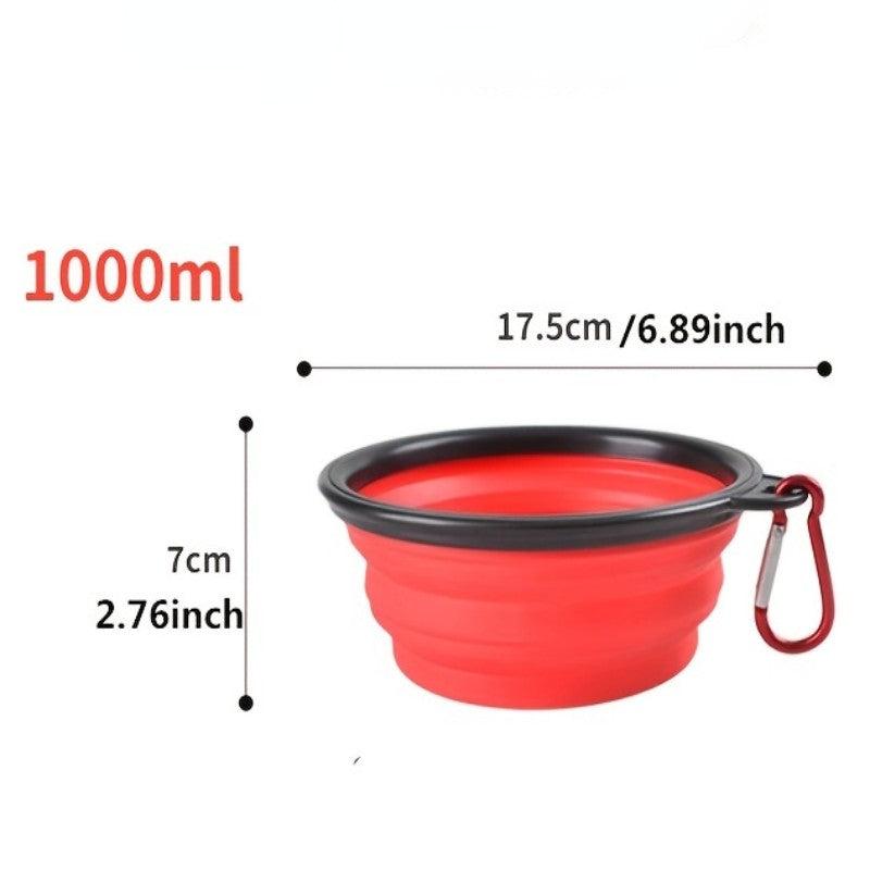 Portable Expandable Silicone Pet Travel Bowl for Rabbit Random