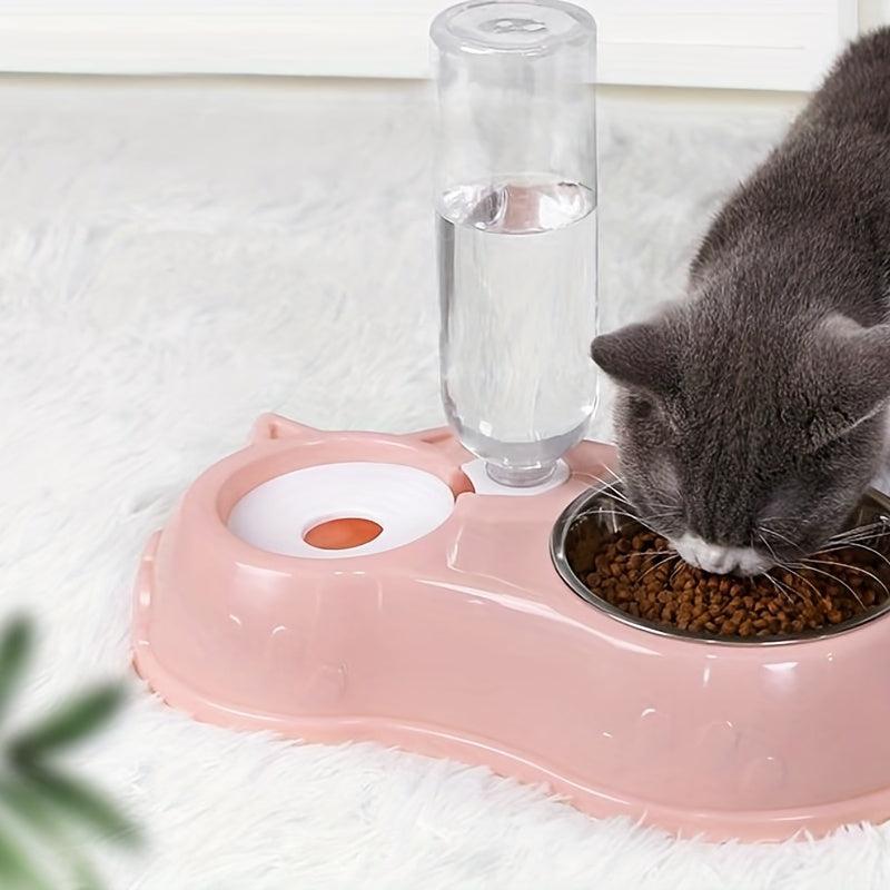 Stainless Steel Cat Bowl Automatic Drinking Basin Small Dog Bowl