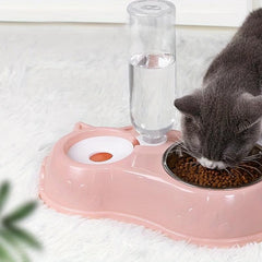 Stainless Steel Cat Bowl Automatic Drinking Basin Small Dog Bowl