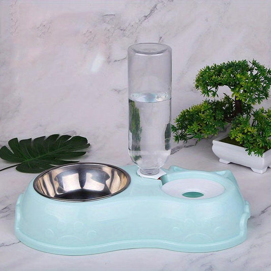 Stainless Steel Cat Bowl Automatic Drinking Basin Small Dog Bowl