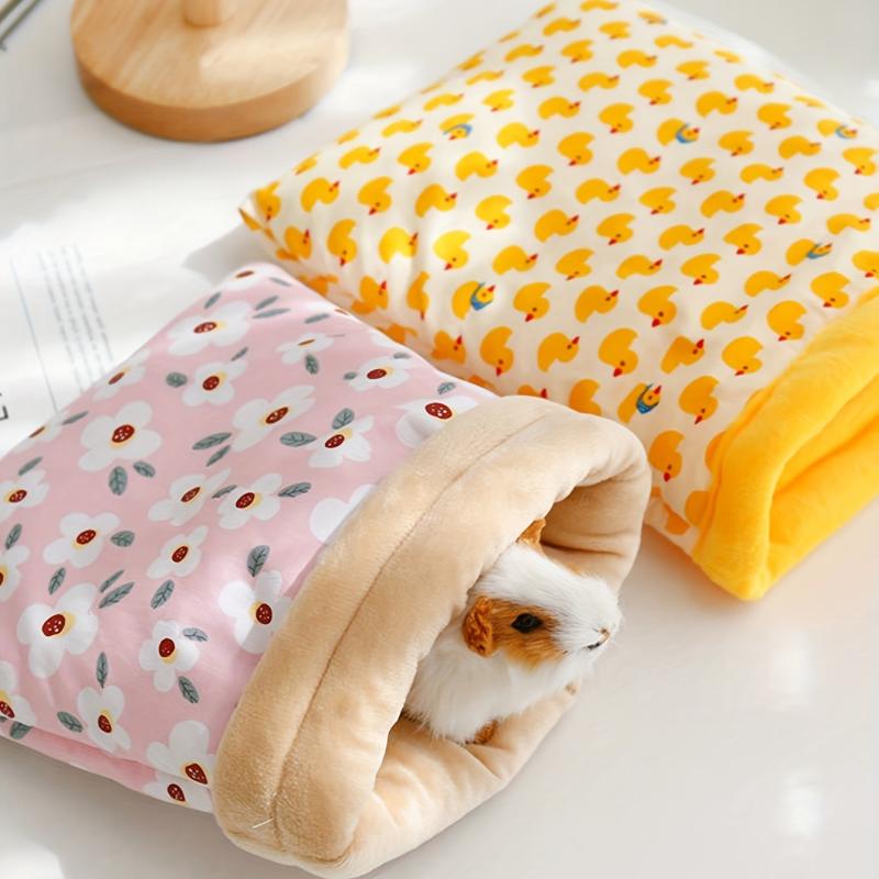 Small Pet Sleeping Bag Winter Soft Warm Bed Plush Hamster Nest