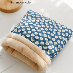 Small Pet Sleeping Bag Winter Soft Warm Bed Plush Hamster Nest