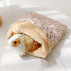 Small Pet Sleeping Bag Winter Soft Warm Bed Plush Hamster Nest