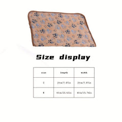 Cozy Paw Print Small Animal Blanket Warm and Cozy Mat