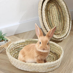 Handwoven Grass Nest Cage for Small Pets