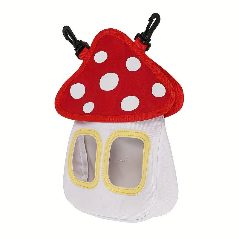 Mushroom Rabbit Feeder Grass Bag - Adorable Pet Food Dispenser