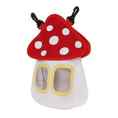 Mushroom Rabbit Feeder Grass Bag - Adorable Pet Food Dispenser