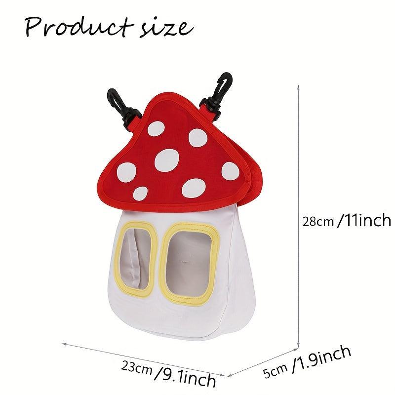 Mushroom Rabbit Feeder Grass Bag - Adorable Pet Food Dispenser