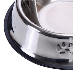 Stainless Steel Pet Bowl for Cats & Small Dogs Non Slip Base Easy to Clean