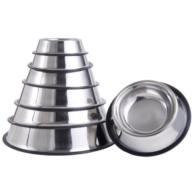 Stainless Steel Pet Bowl for Cats & Small Dogs Non Slip Base Easy to Clean