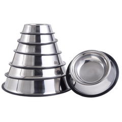 Stainless Steel Pet Bowl for Cats & Small Dogs Non Slip Base Easy to Clean