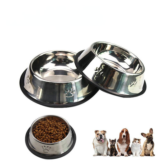 Stainless Steel Pet Bowl for Cats & Small Dogs Non Slip Base Easy to Clean