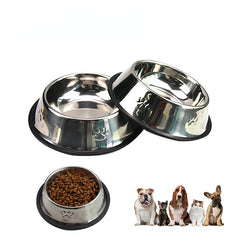 Stainless Steel Pet Bowl for Cats & Small Dogs Non Slip Base Easy to Clean