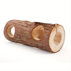 8pcs Hamster Tunnel Natural Wood Chew Toys Forest Hollow Tree Trunk
