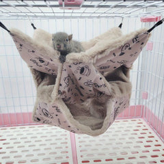 Sugar Glider Perch Warm Three-layer Hammock Small Pet Hanging Squirrel Sleeping