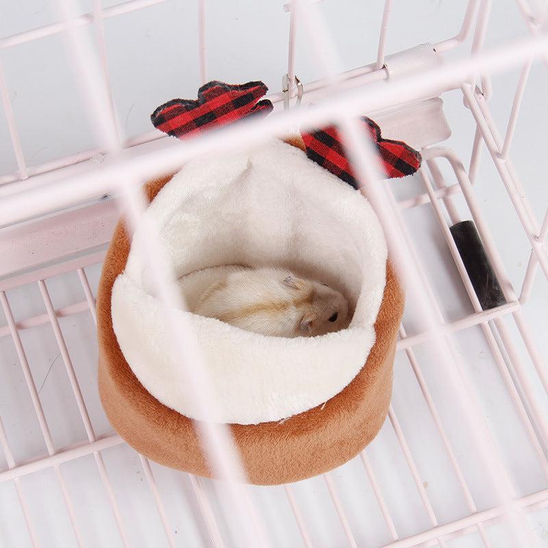 Hamster Mini Bed Chinchilla Pet Nets Plush Soft Hideout Nest