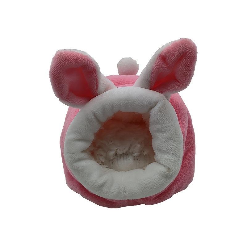 Pink Bunny Hamster Rabbit Warm Nest Sleeping Bag House Small Animal Winter