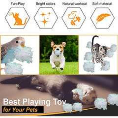 24 pcs Ferret Mylar Crinkle Balls Soft Durable Toys Indoor Play Exercise