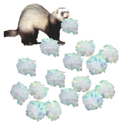 24 pcs Ferret Mylar Crinkle Balls Soft Durable Toys Indoor Play Exercise