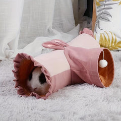 Small Pet Tunnel Toy Rabbit Chinchilla Three-way Hideaway