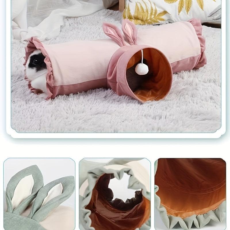 Small Pet Tunnel Toy Rabbit Chinchilla Three-way Hideaway