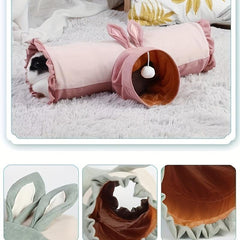 Small Pet Tunnel Toy Rabbit Chinchilla Three-way Hideaway