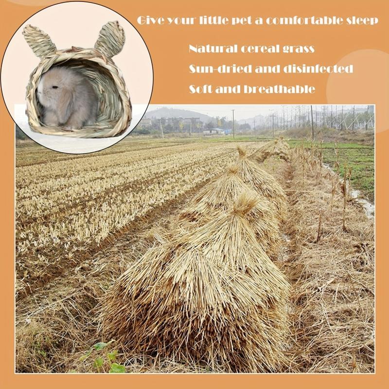 Natural Grass Hideaway Hut for Small Animals