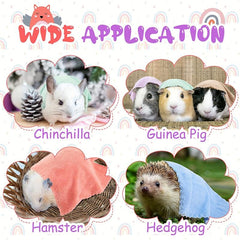 5pcs Random Guinea Pig Blankets Hamster Fleece Cage Liners Soft Pet Blanket