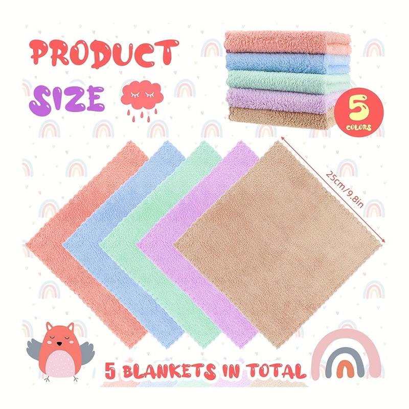 5pcs Random Guinea Pig Blankets Hamster Fleece Cage Liners Soft Pet Blanket