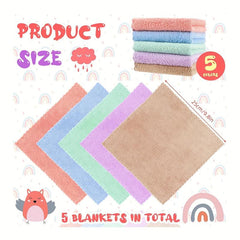 5pcs Random Guinea Pig Blankets Hamster Fleece Cage Liners Soft Pet Blanket