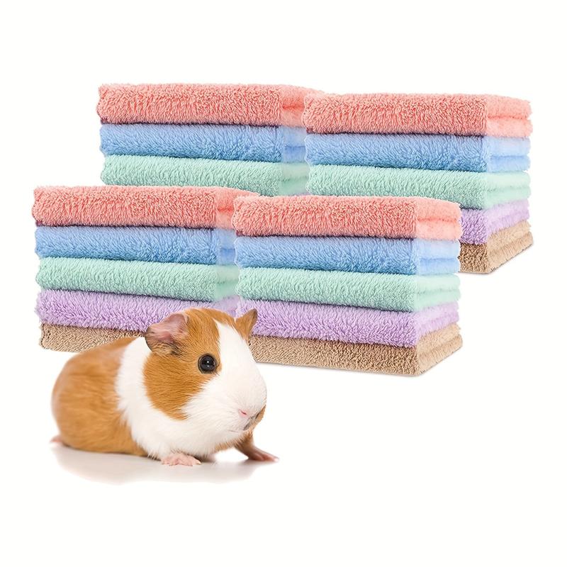 5pcs Random Guinea Pig Blankets Hamster Fleece Cage Liners Soft Pet Blanket