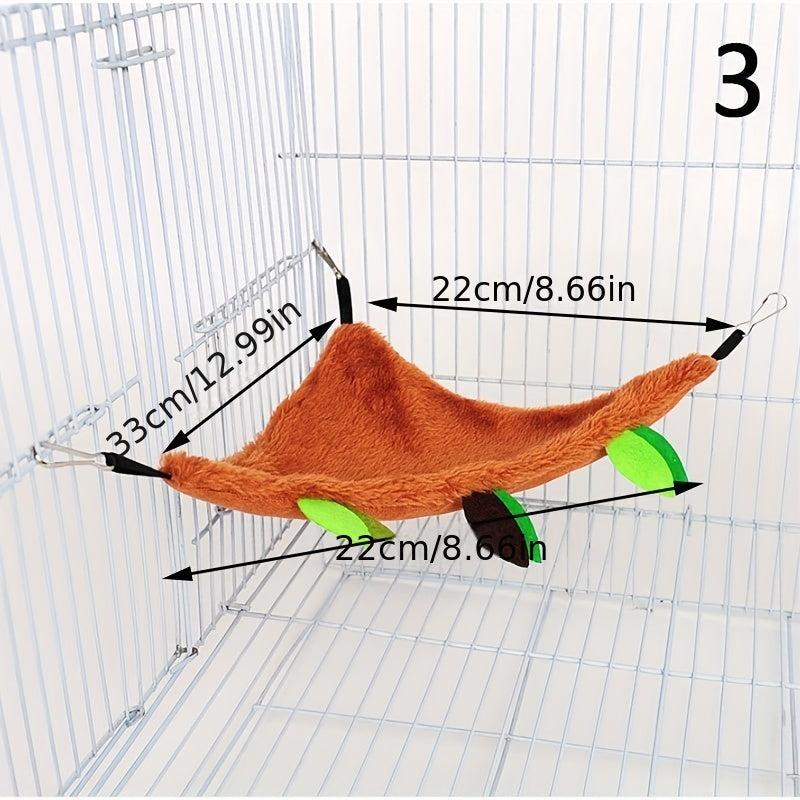 Cozy Forest Pattern Small Animal Hammock Bed for Cage Nest - Warmth & Comfort