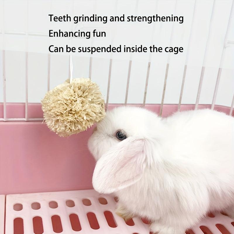 Natural Corn Leaf Ball Rabbit Tooth Grinding Toy