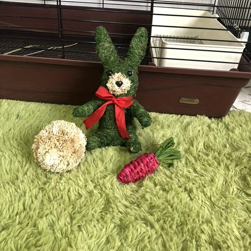 Natural Corn Leaf Ball Rabbit Tooth Grinding Toy