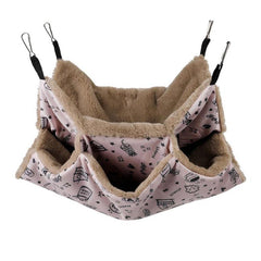 3 Layer Hanging Hammock Bed for Small Pets - Cozy and Comfortable