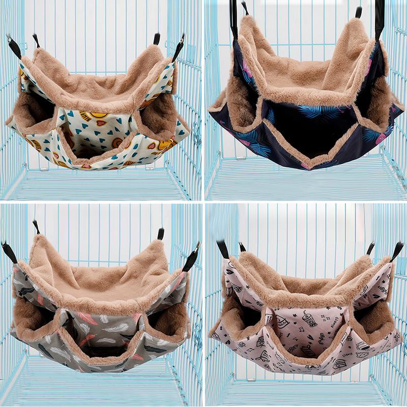 3 Layer Hanging Hammock Bed for Small Pets - Cozy and Comfortable