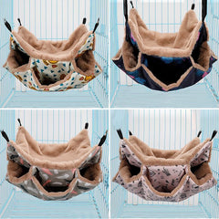 3 Layer Hanging Hammock Bed for Small Pets - Cozy and Comfortable