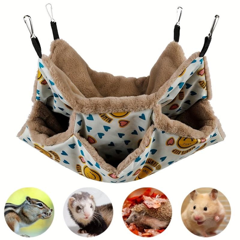 3 Layer Hanging Hammock Bed for Small Pets - Cozy and Comfortable