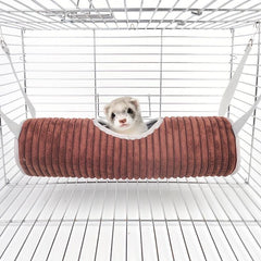 Plush Small Pet Hammock Tunnel Hanging Nest for Small Animals