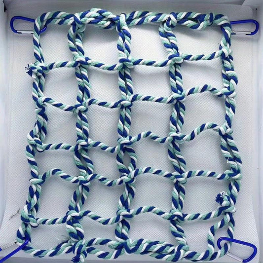 Small Animal Hammock Parrot Bird Toys Woven Climbing Net Cage Accessories